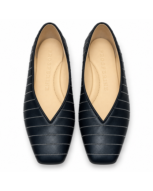 Prosperine, ballerina in nappa nera – immagine 2
