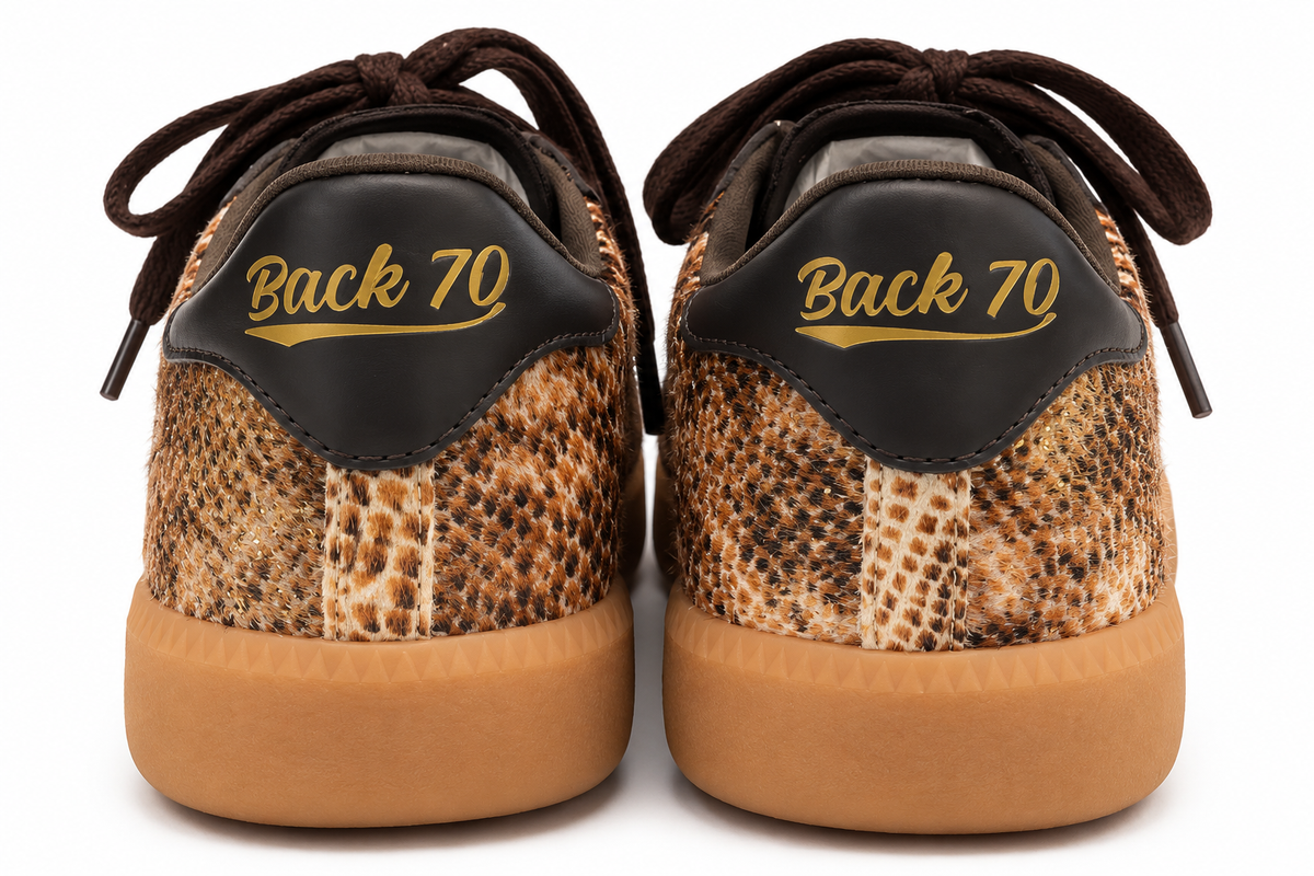 Sneaker Cloud fur snake gold coffee