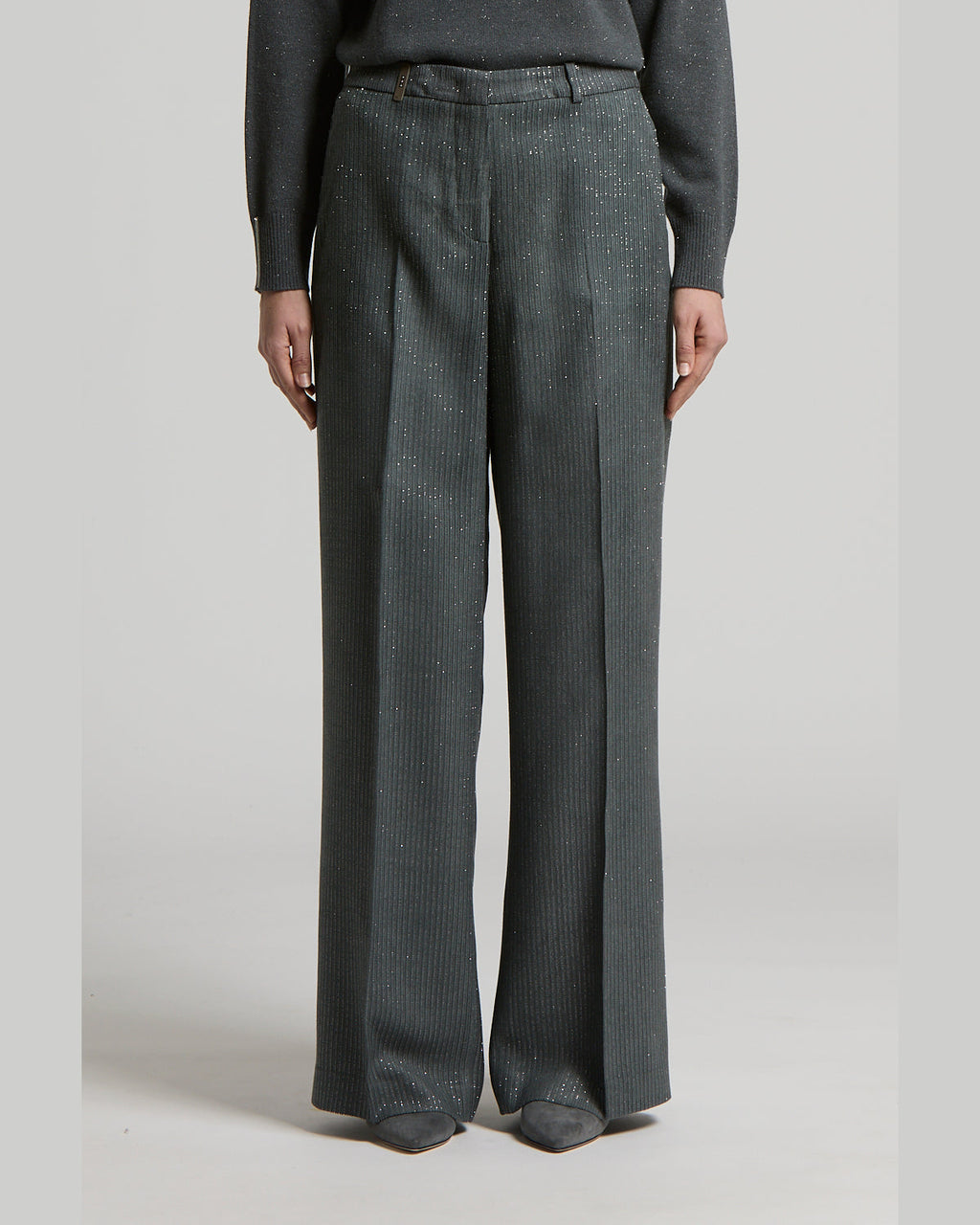 Peserico, pantalone in velluto lurex