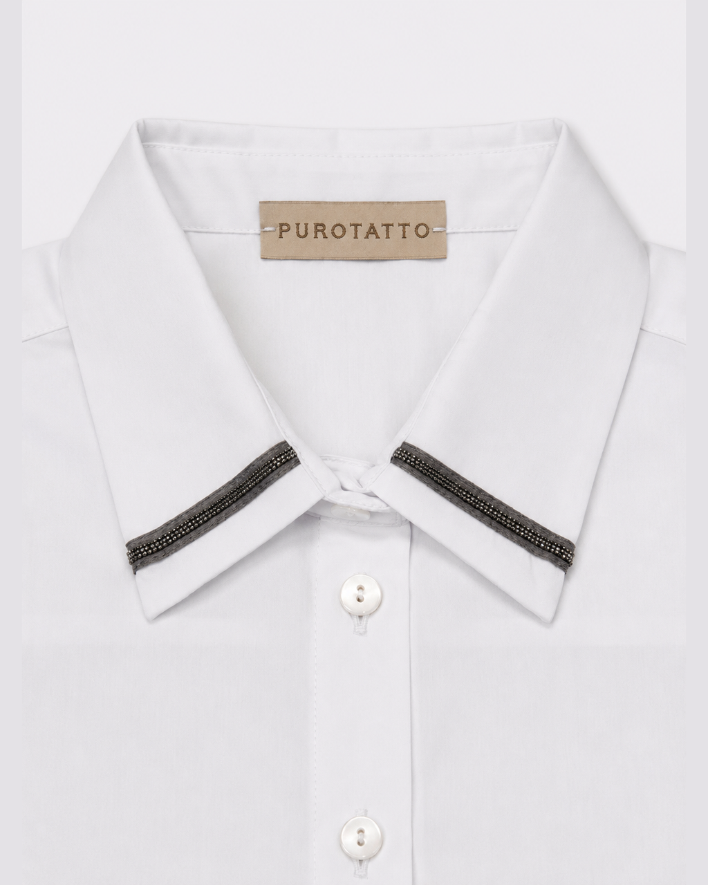 Purotatto, camicia con dettaglio lurex – immagine 2