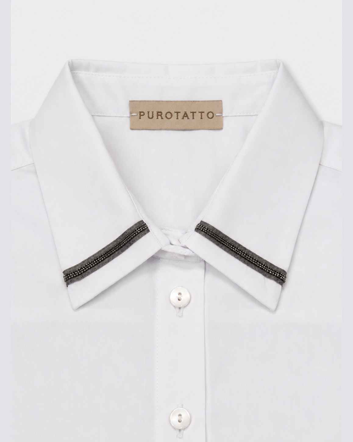 Purotatto, camicia con dettaglio lurex – immagine 2