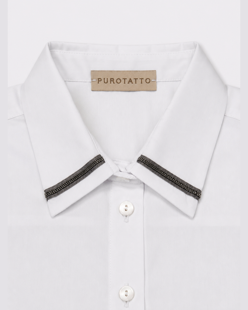 Purotatto, camicia con dettaglio lurex – immagine 2