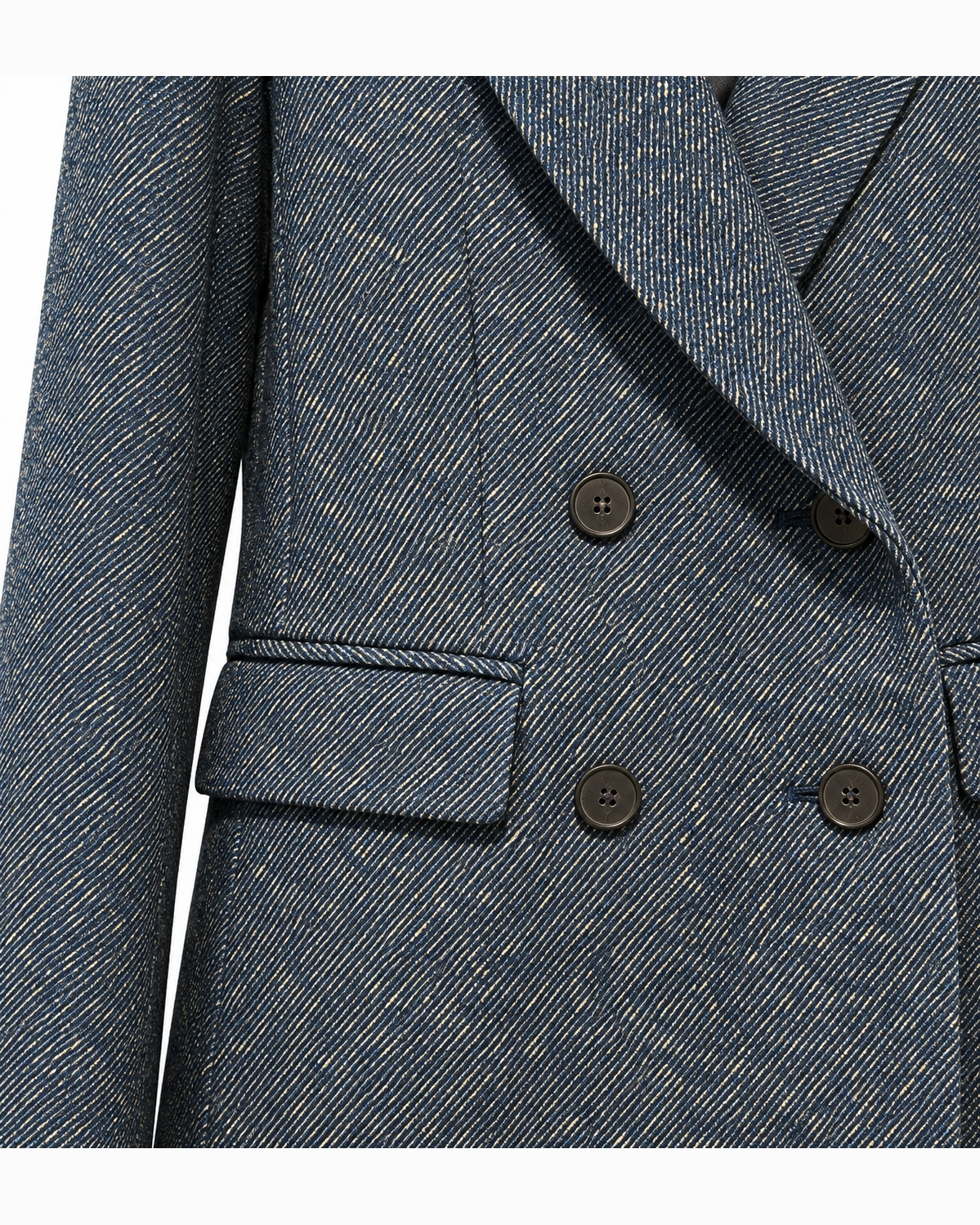 Goodmatch, blazer corto diagonal blu – immagine 3
