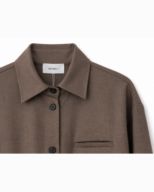 MeiMeiJ, camicia giacca castagna – immagine 2
