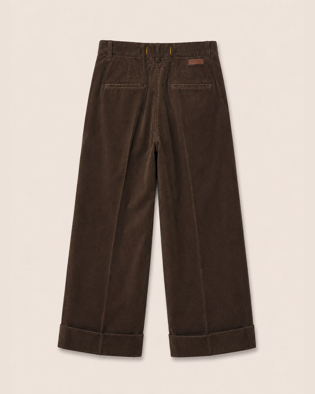 Bonheur, pantalone Dali in velluto marrone – immagine 2