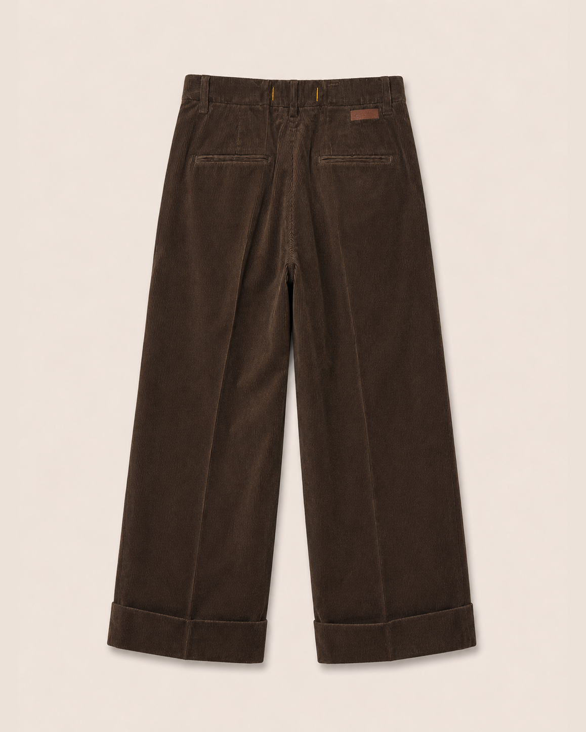 Bonheur, pantalone Dali in velluto marrone – immagine 2