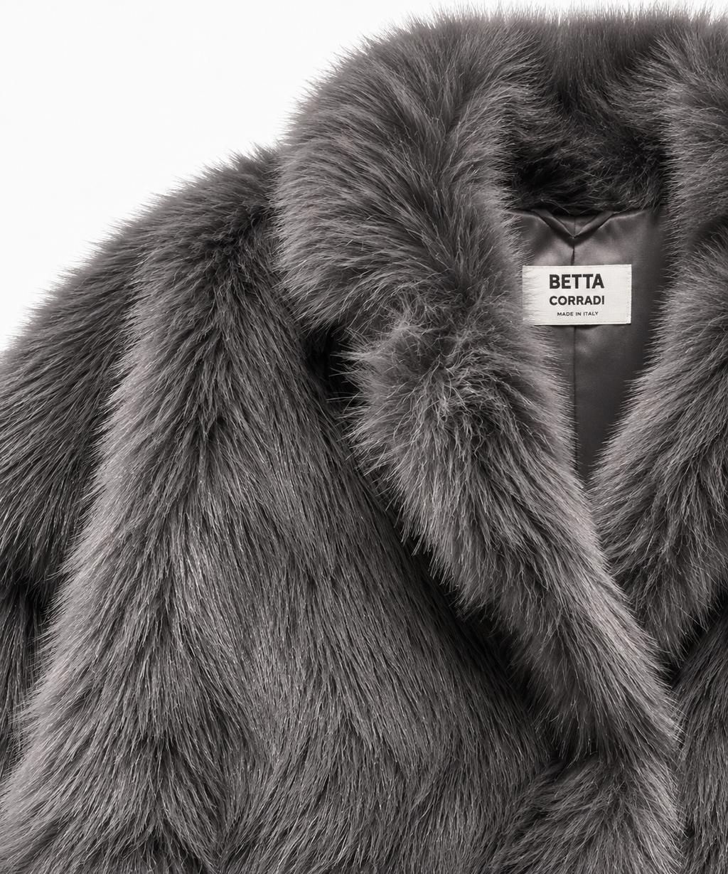 Betta Corradi, gilet oversize piombo – immagine 2