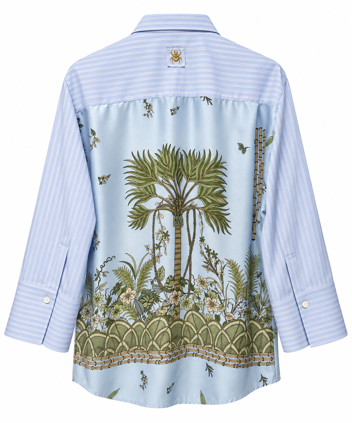 Trame Auree, camicia in seta stampata – immagine 3