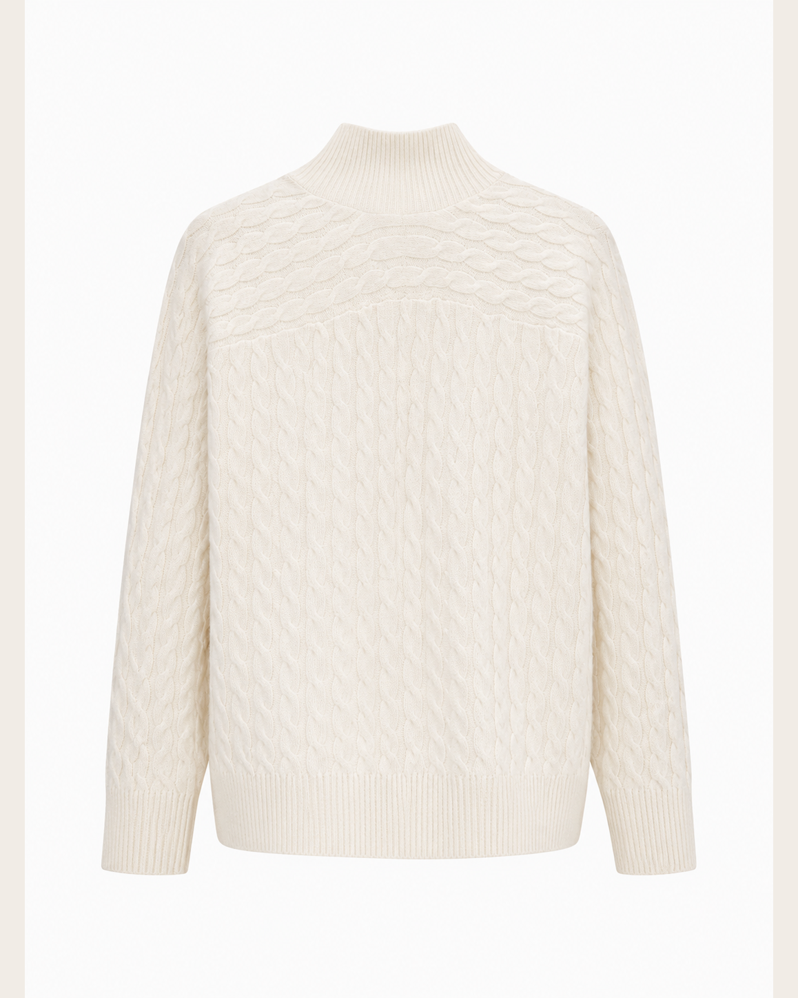 Purotatto, polo in cashmere a treccia – immagine 2
