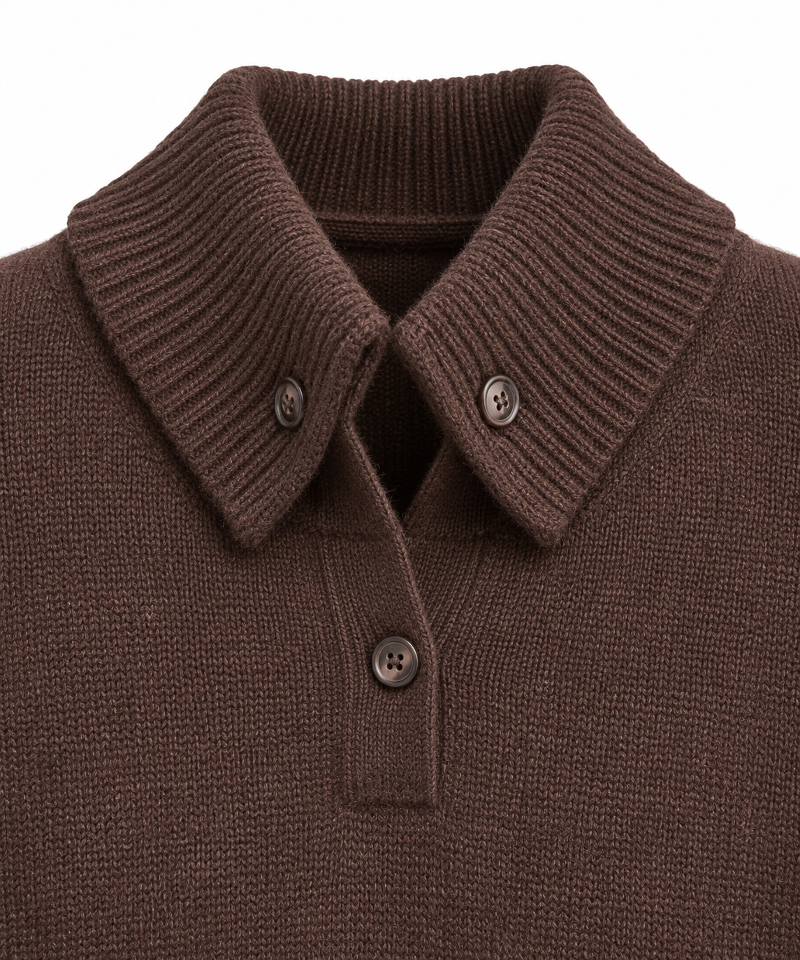Biarritz 1961, polo in lana e cashmere moro – immagine 3