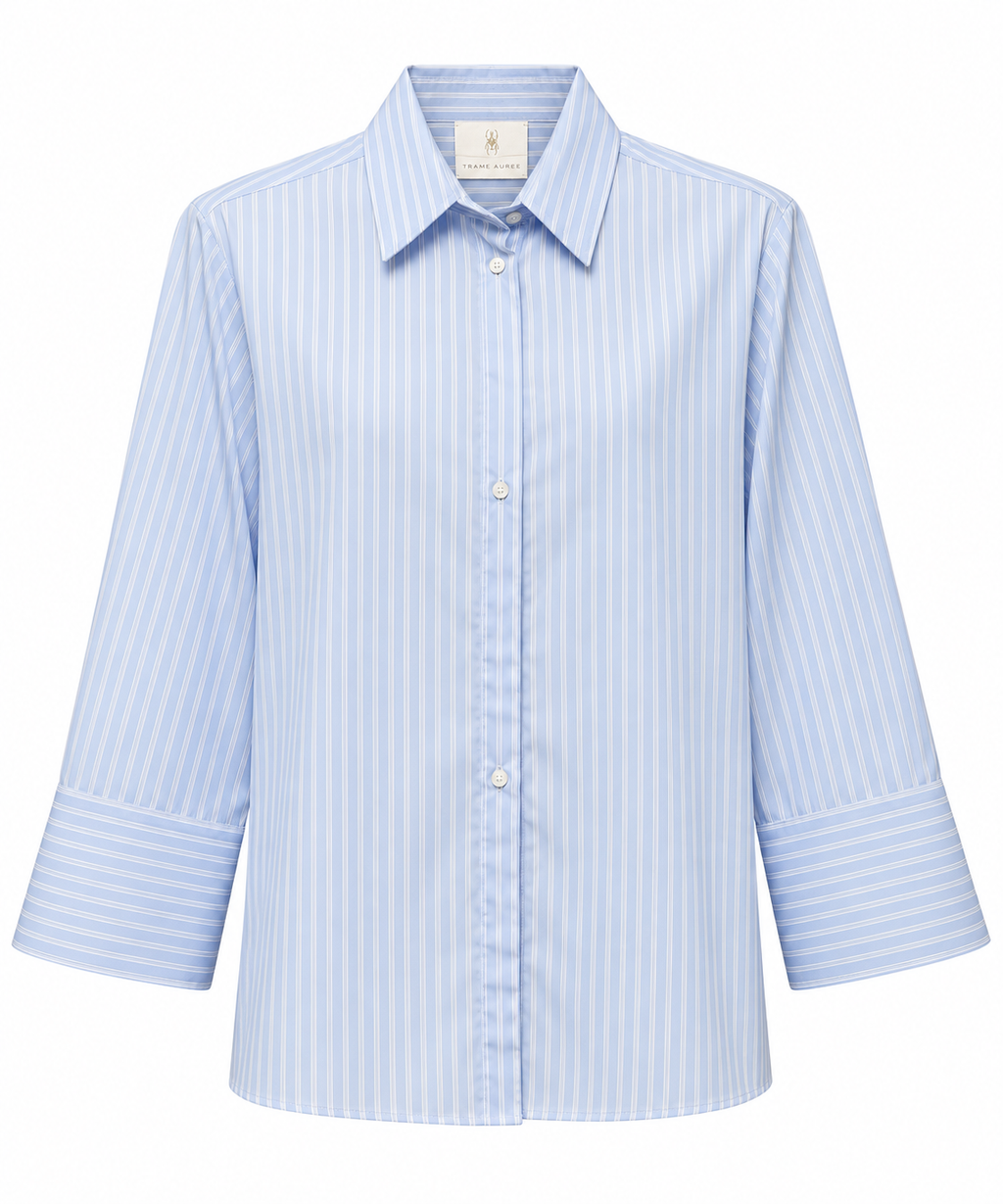 Trame Auree, camicia in seta stampata