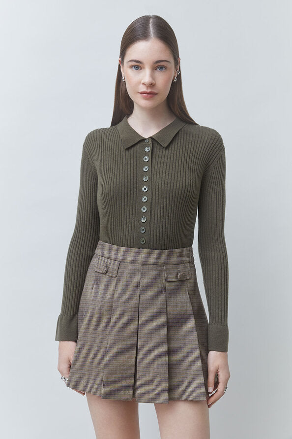 Suncoo, polo in maglia khaki – immagine 3