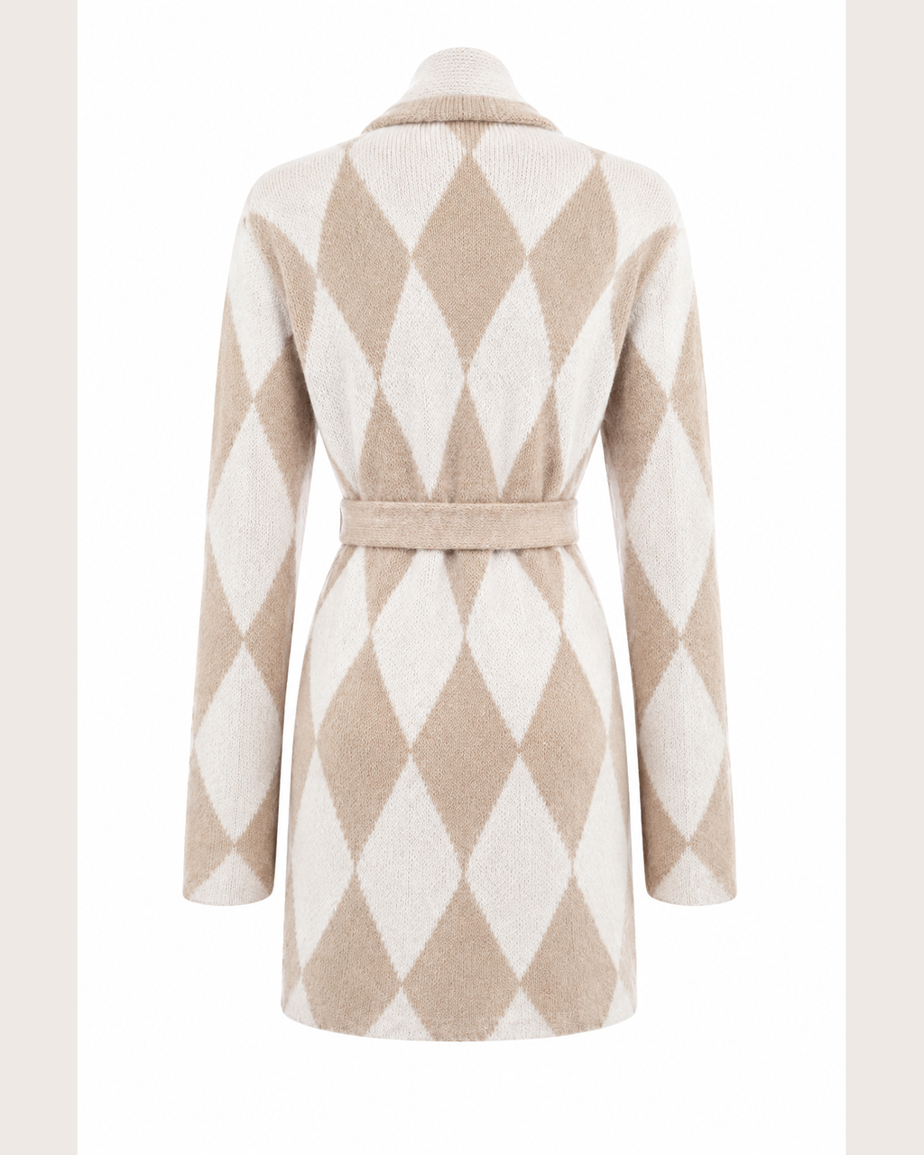 Wood, cardigan lungo a quadri – immagine 2