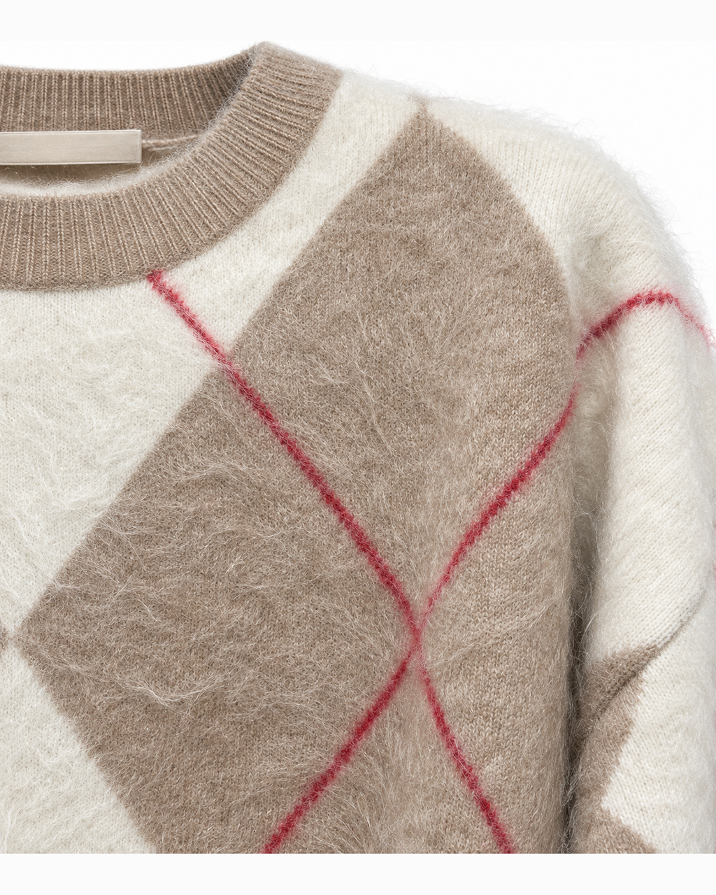 Solocascmir, maglia a losanghe – immagine 3