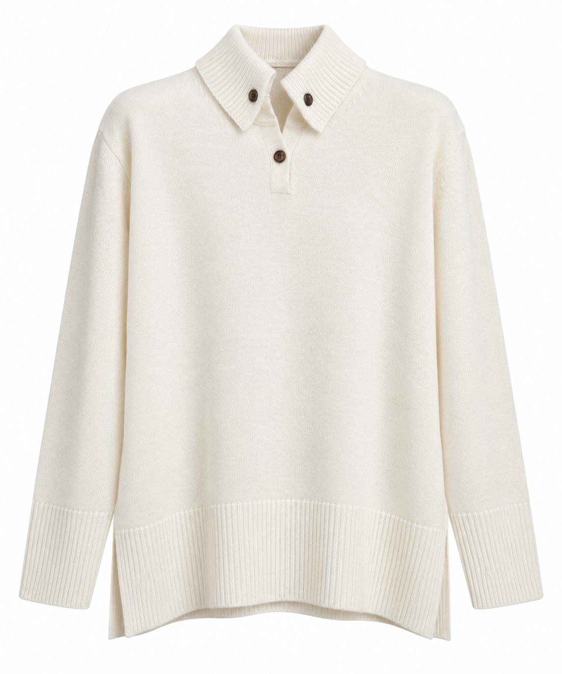 Biarritz 1961, polo in lana e cashmere panna