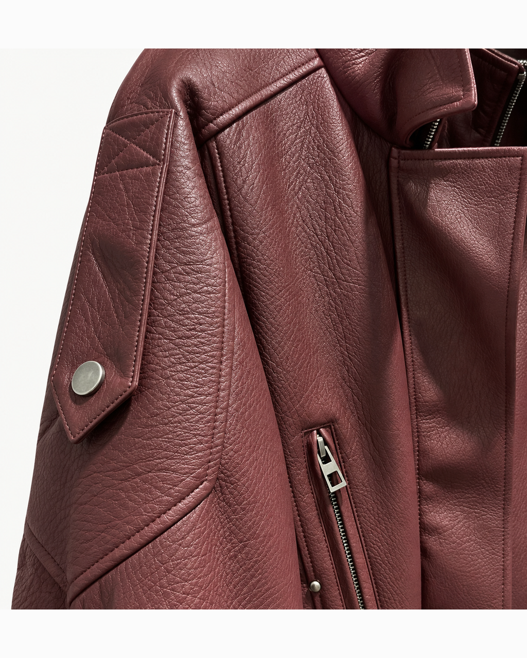 Suncoo, bomber in ecopelle bordeaux – immagine 2