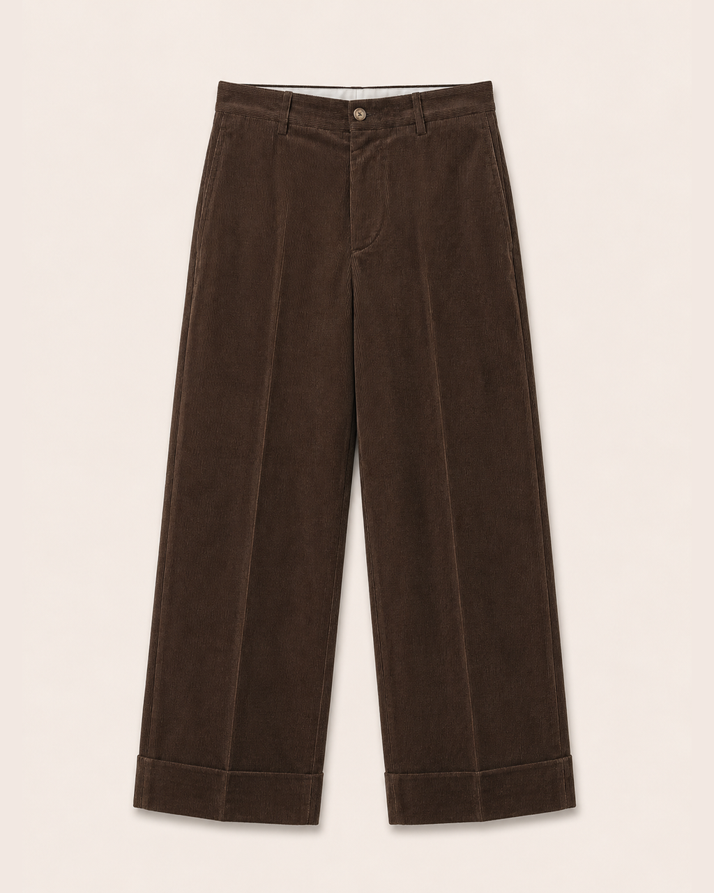 Bonheur, pantalone Dali in velluto marrone