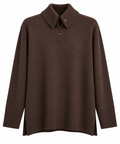 Biarritz 1961, polo in lana e cashmere moro