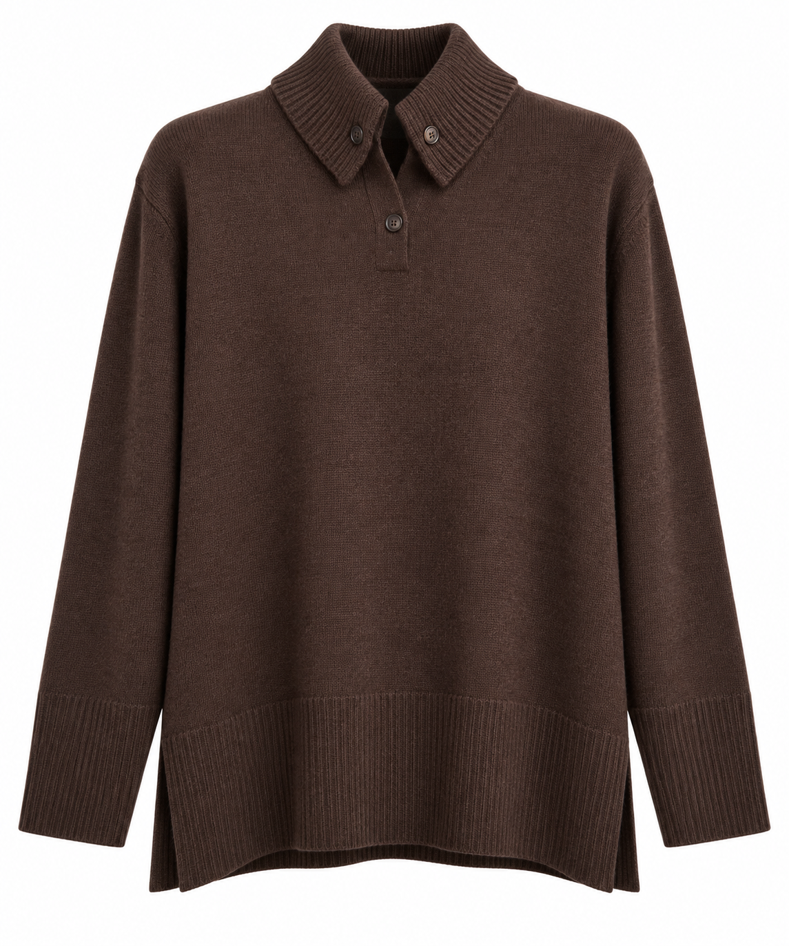 Biarritz 1961, polo in lana e cashmere moro