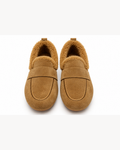 Massimo Santini, mocassino in camoscio con eco fur
