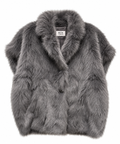 Betta Corradi, gilet oversize piombo