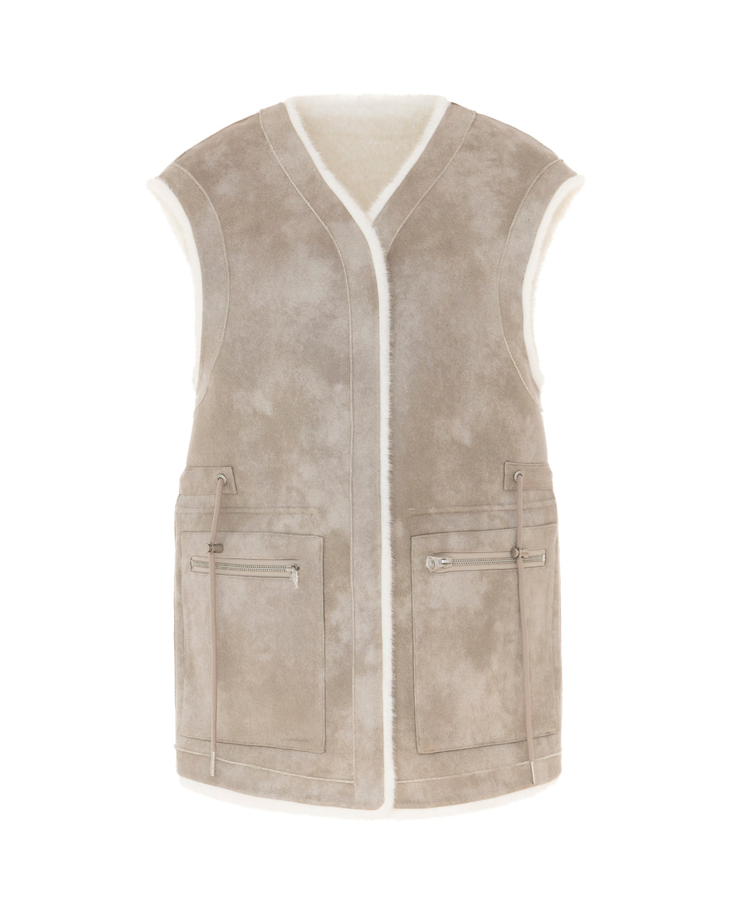 Urbancode, gilet in eco montone reversibile – immagine 3
