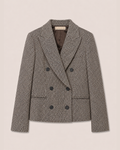 Purotatto, giacca pied de poule marrone