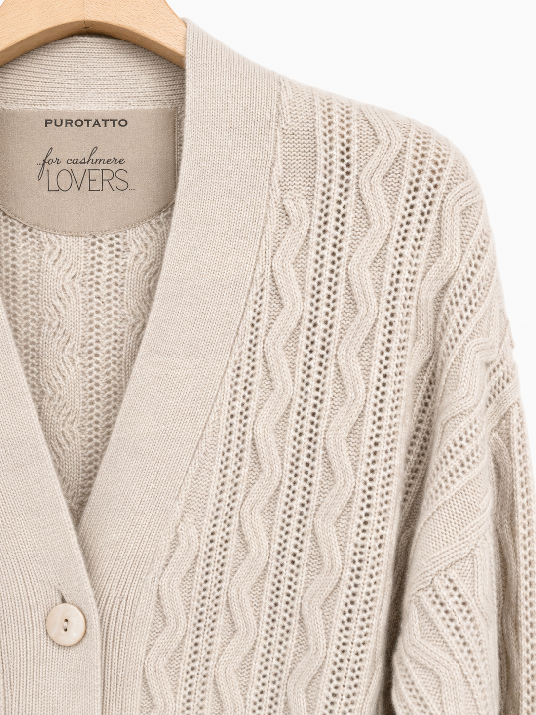 Purotatto, cardigan in cashmere – immagine 3