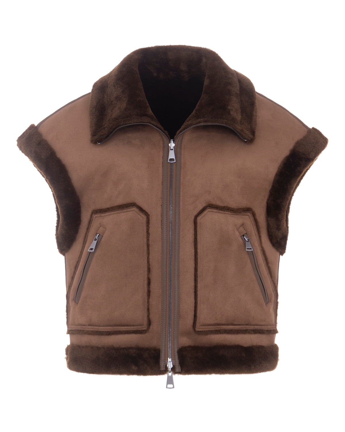 Urbancode, gilet reversibile coffee – immagine 3