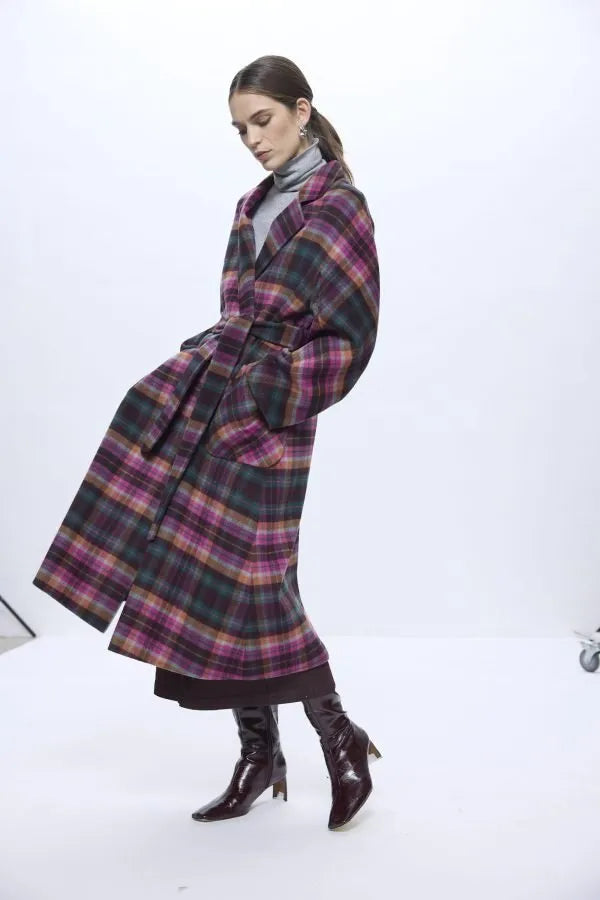 Puntododici, cappotto Giselle in lana check – immagine 3