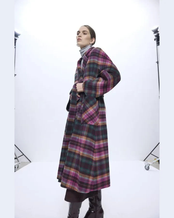 Puntododici, cappotto Giselle in lana check – immagine 2