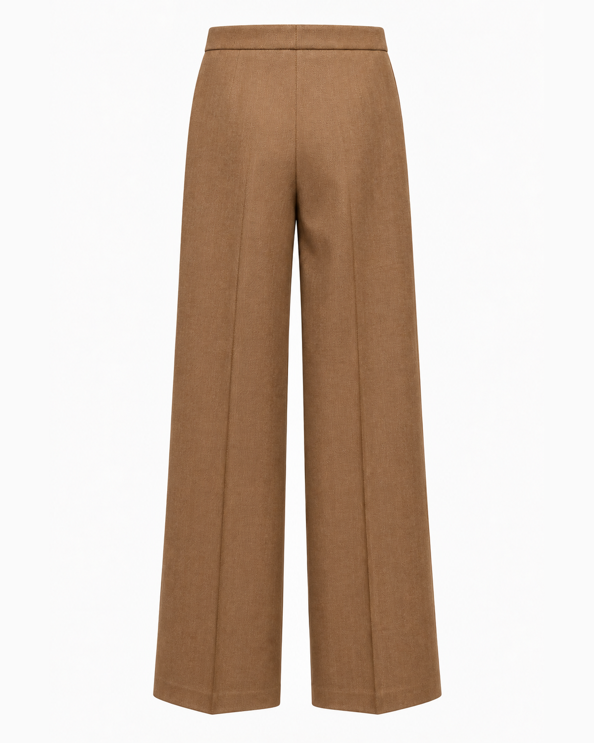 Via Masini 80, pantalone palazzo spigato nocciola – immagine 2