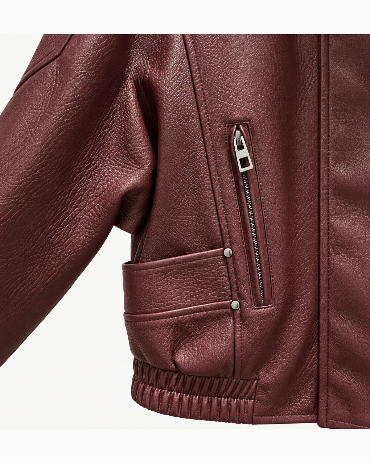 Suncoo, bomber in ecopelle bordeaux – immagine 3
