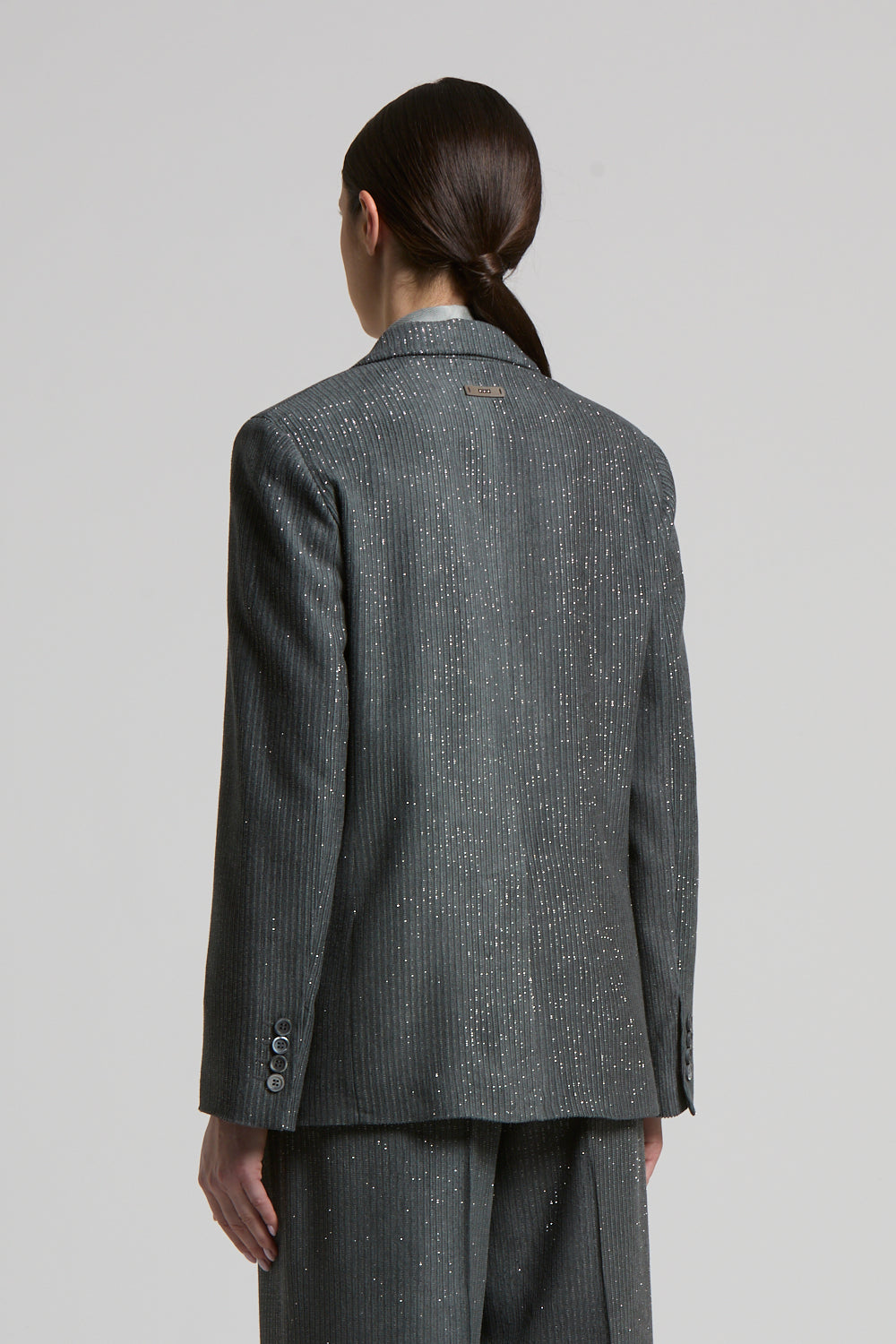 Peserico, giacca monopetto in velluto lurex – immagine 3