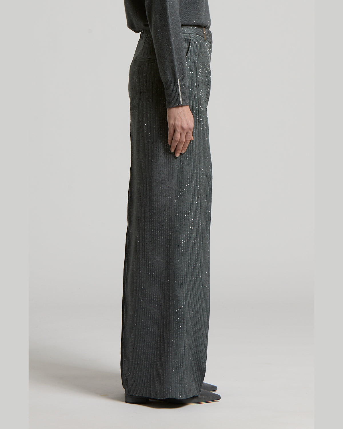 Peserico, pantalone in velluto lurex – immagine 2