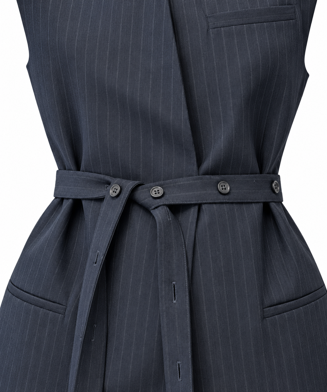 MeiMeiJ, gilet gessato blu – immagine 2