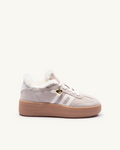 Back70, sneakers in suede beige