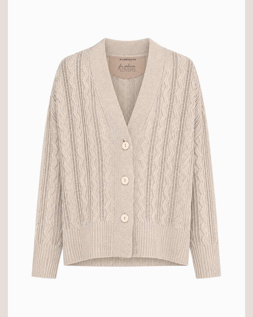 Purotatto, cardigan in cashmere