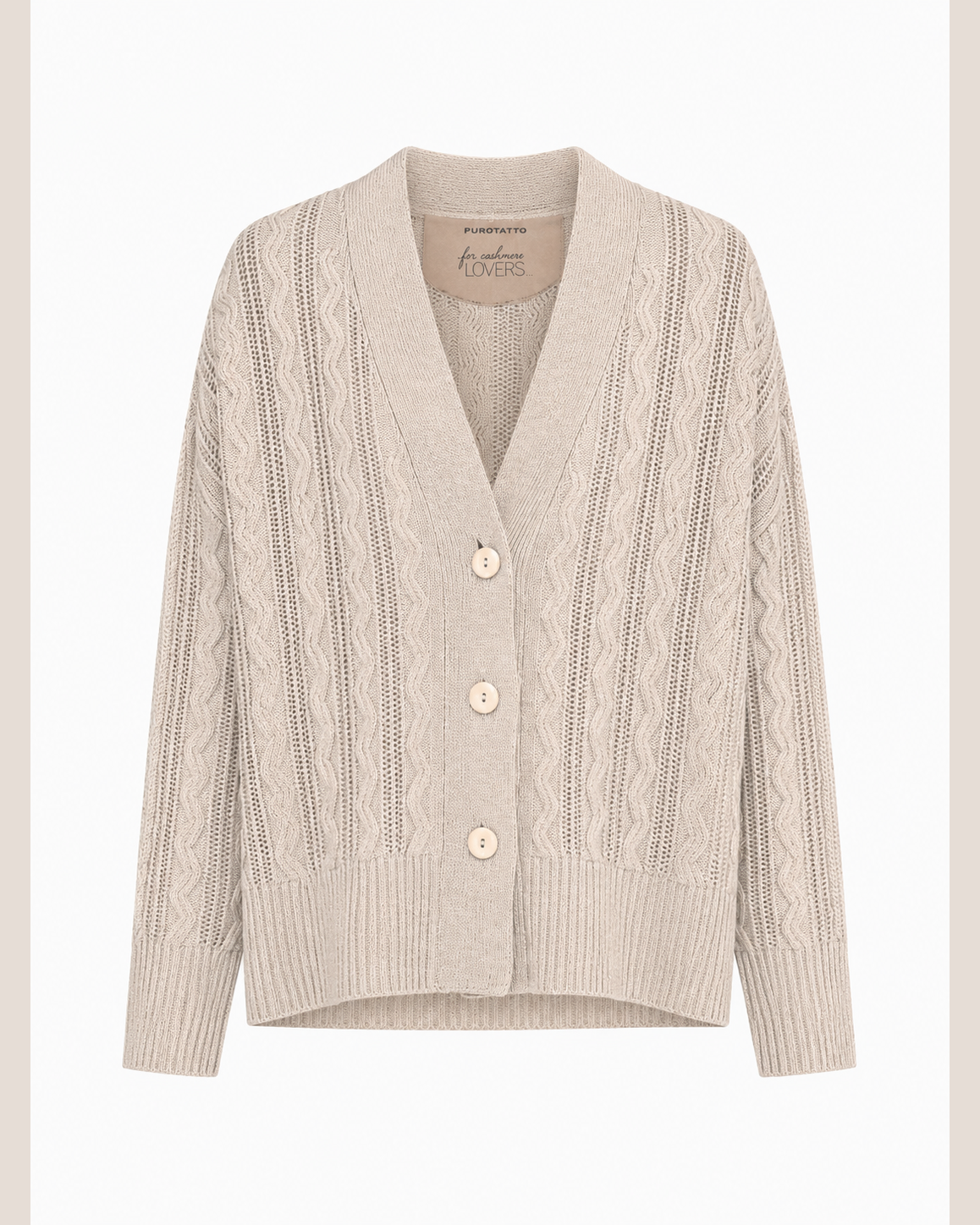 Purotatto, cardigan in cashmere