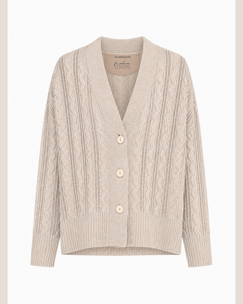 Purotatto, cardigan in cashmere