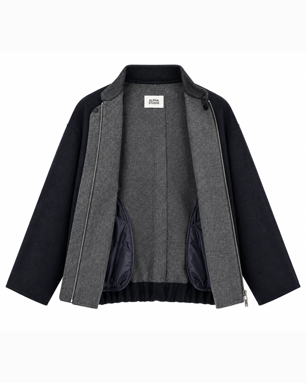 Alpha Studio, bomber in lana double – immagine 2