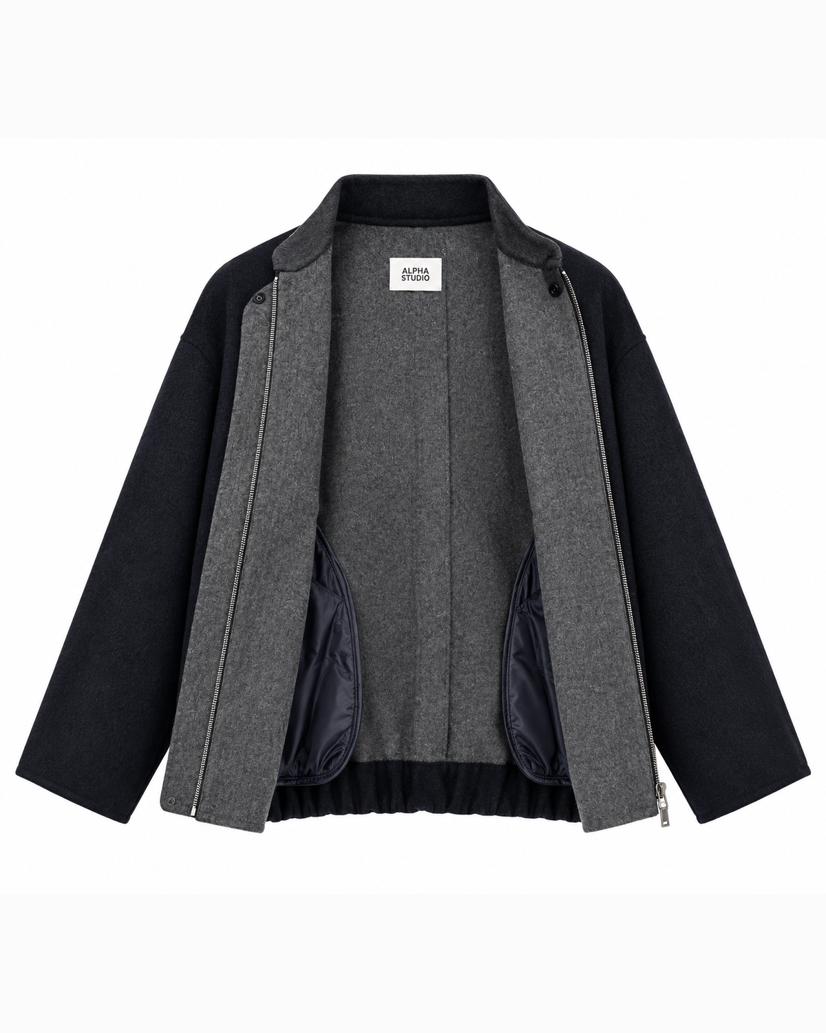 Alpha Studio, bomber in lana double – immagine 2
