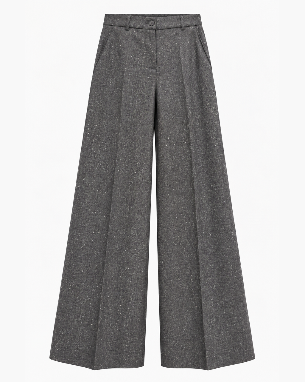 Via Masini 80, pantalone palazzo in tweed