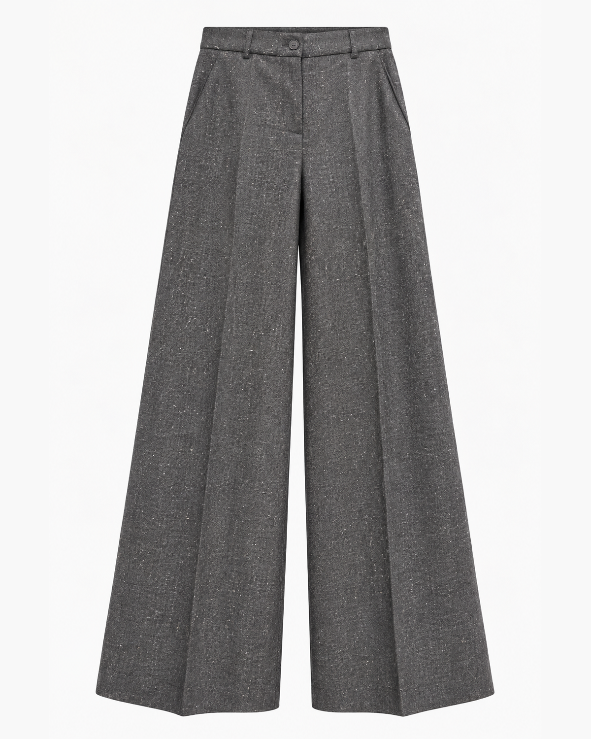 Via Masini 80, pantalone palazzo in tweed