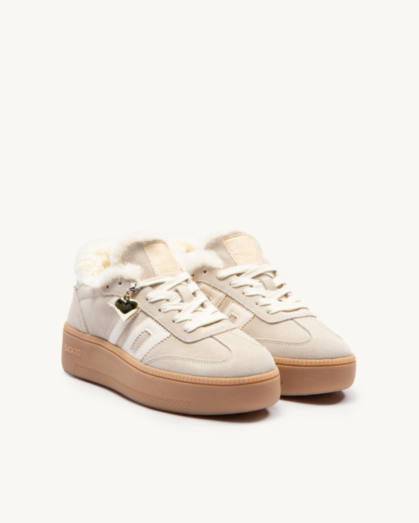 Back70, sneakers in suede beige – immagine 2