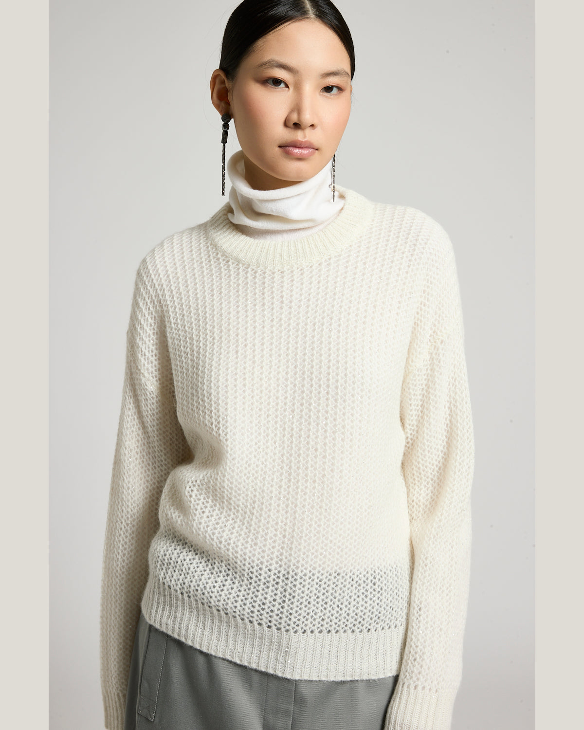 Peserico, maglia tricot con micropaillettes