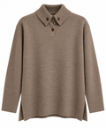 Biarritz 1961, polo in lana e cashmere taupe