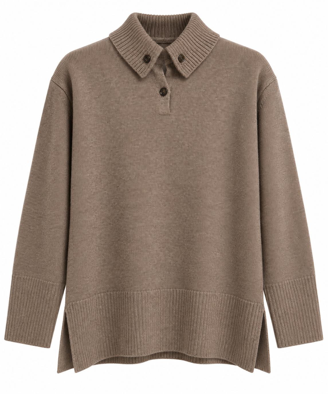 Biarritz 1961, polo in lana e cashmere taupe