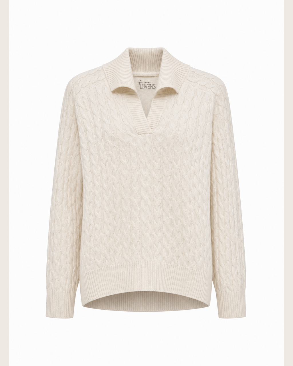 Purotatto, polo in cashmere a treccia