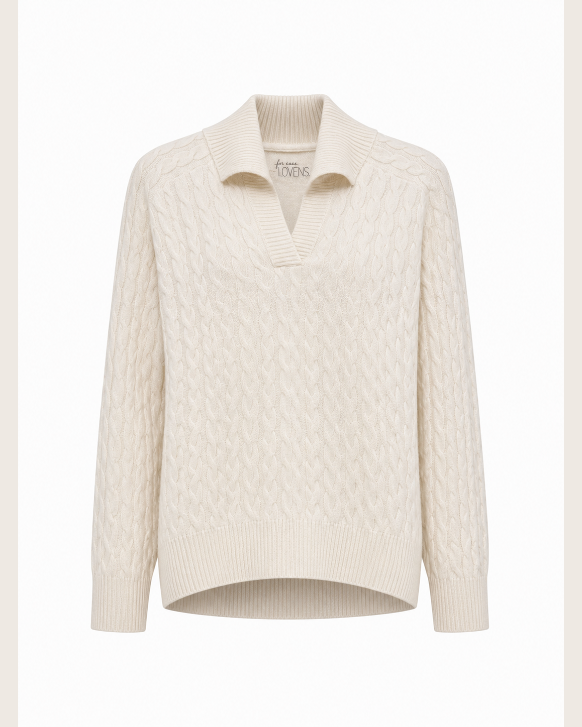 Purotatto, polo in cashmere a treccia